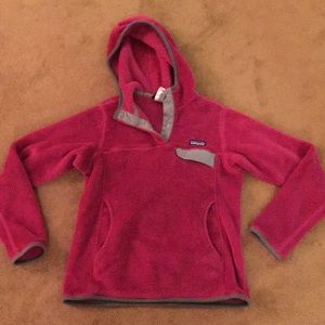 Retool fleece pullover hoodie w/snaps